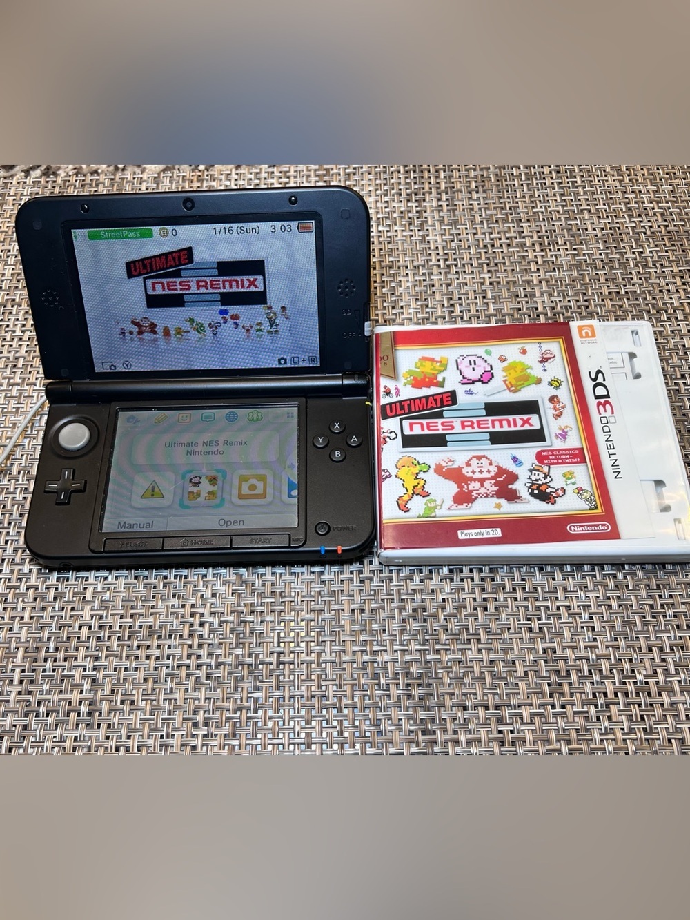 Nintendo 3DS XL Handheld Console in Black with Ultimate NES Remix
